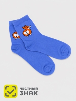 Носки женские iLikeGift "Корги", р. 35-40