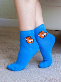 Носки женские iLikeGift "Корги", р. 35-40