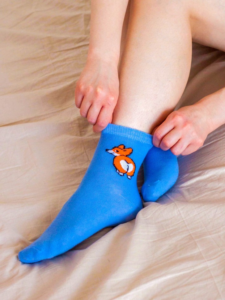 Носки женские iLikeGift "Корги", р. 35-40