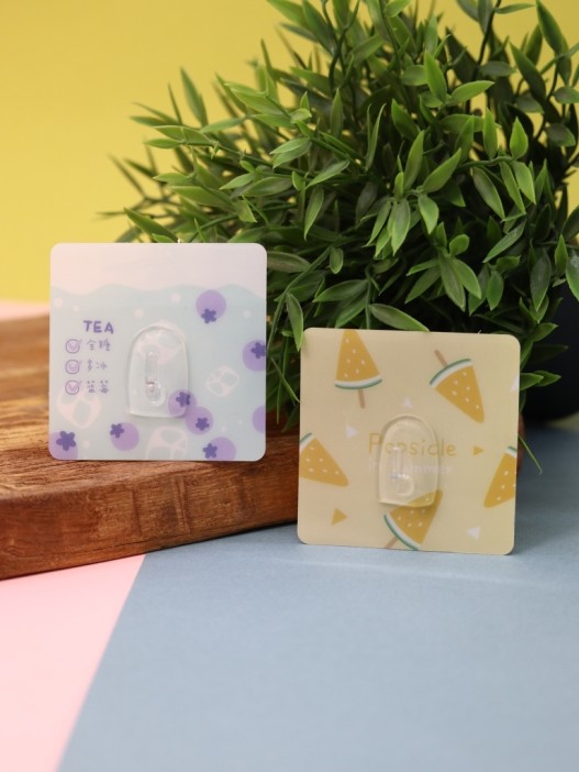 Крючок на липучке «Square» 2шт, mix color 