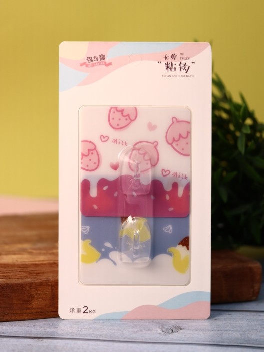 Крючок на липучке «Square» 2шт, mix color 