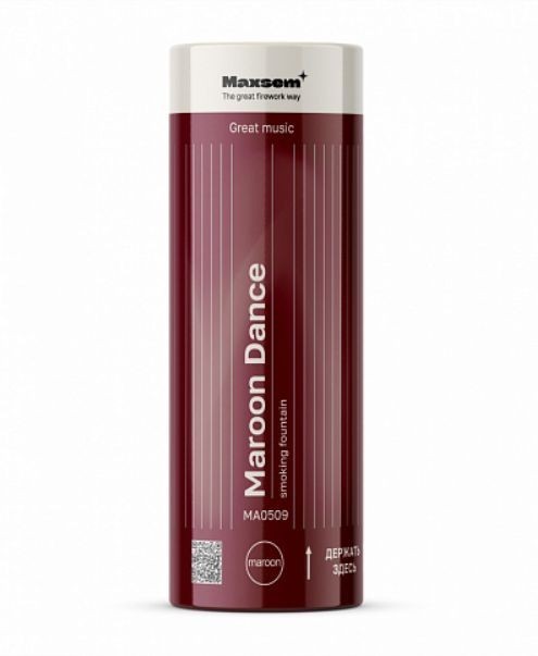 Цветной дым "Maroon Dance", бордовый, калибр 1.35", 40сек, 11,5см)