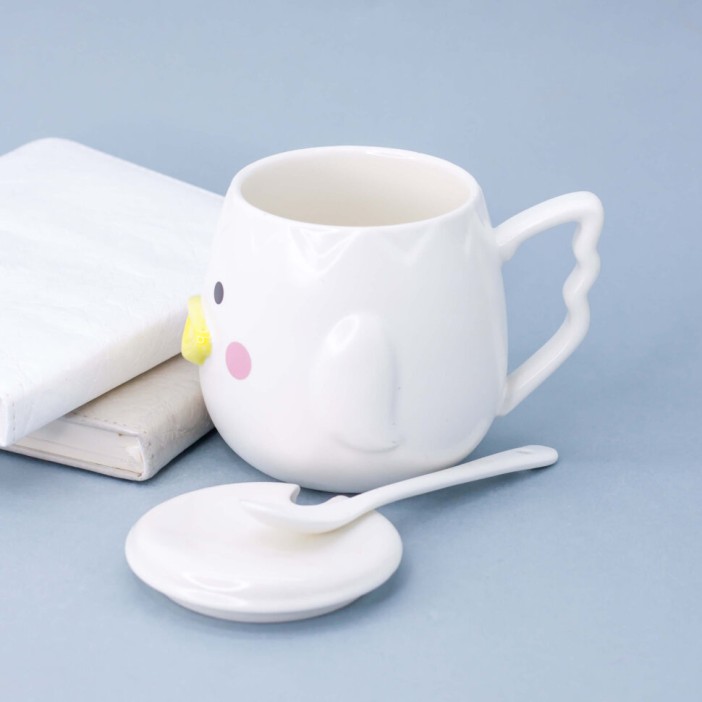 Кружка "Lips Duck eyes open", white 