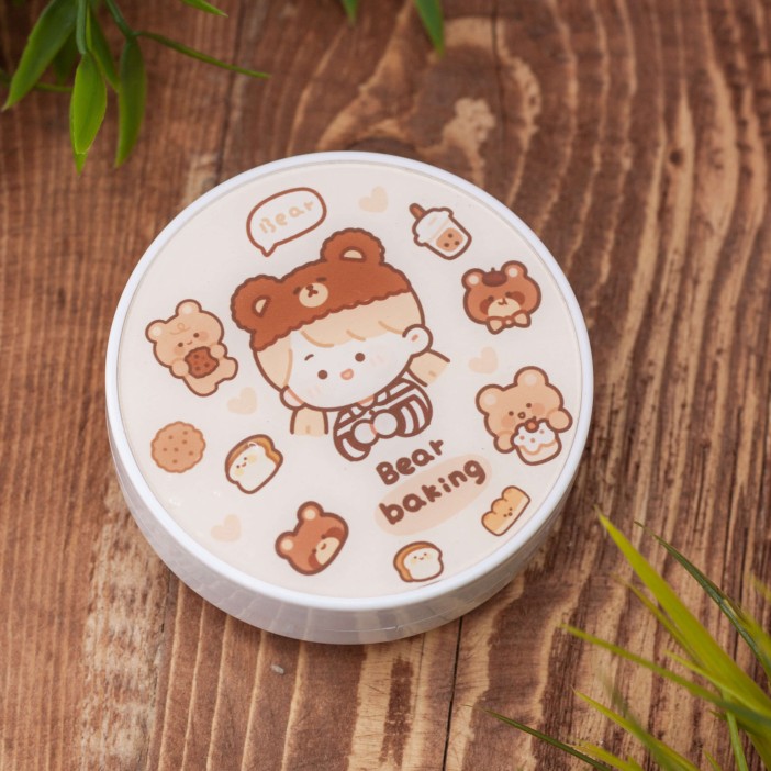 Контейнер для линз &quot;Girlin hat bear&quot;, brown 