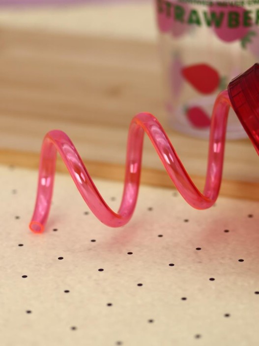 Тамблер iLikeGift &quot;Fruits party Strawberry&quot;, pink (380 ml) 