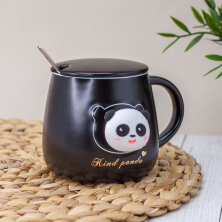 Кружка "Head panda", black (420 ml)
