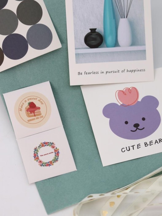 Упаковочный набор для подарков (2 листа+лента+открытка+5 наклеек) &quot;Soft glow&quot;, 50x70 см 