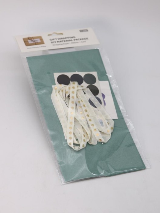 Упаковочный набор для подарков (2 листа+лента+открытка+5 наклеек) &quot;Soft glow&quot;, 50x70 см 