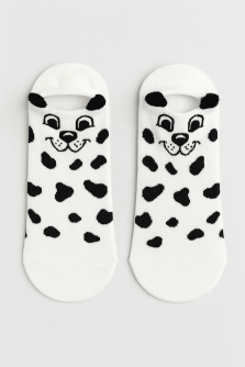 Носки iLikeGift «Dog face», white, мужские/женские евро размер 35-41