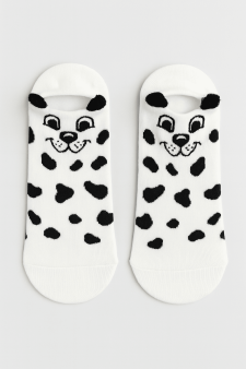 Носки iLikeGift «Dog face», white, мужские/женские евро размер 35-41