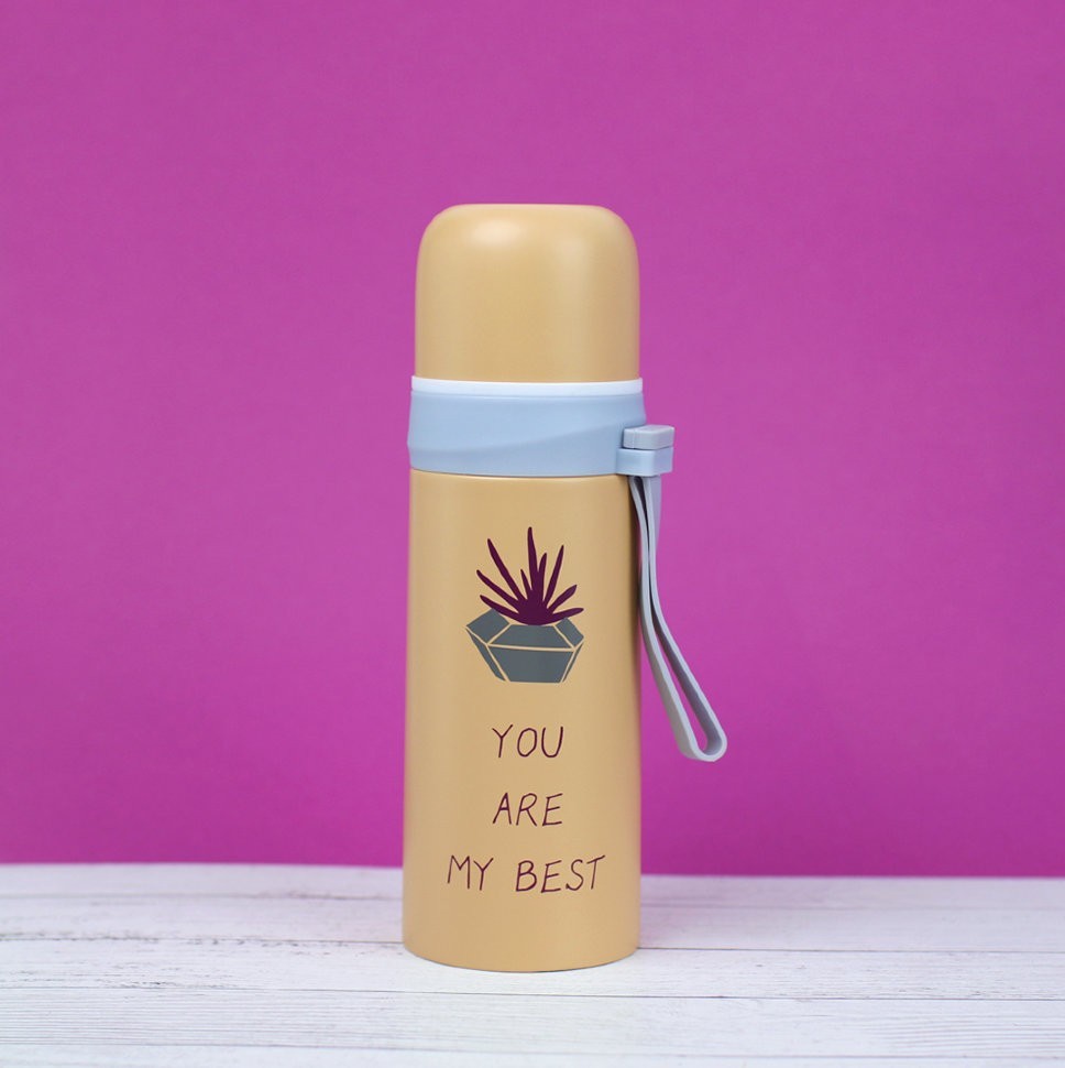 M-2743W Термос "You are my best", yellow (350ml)
