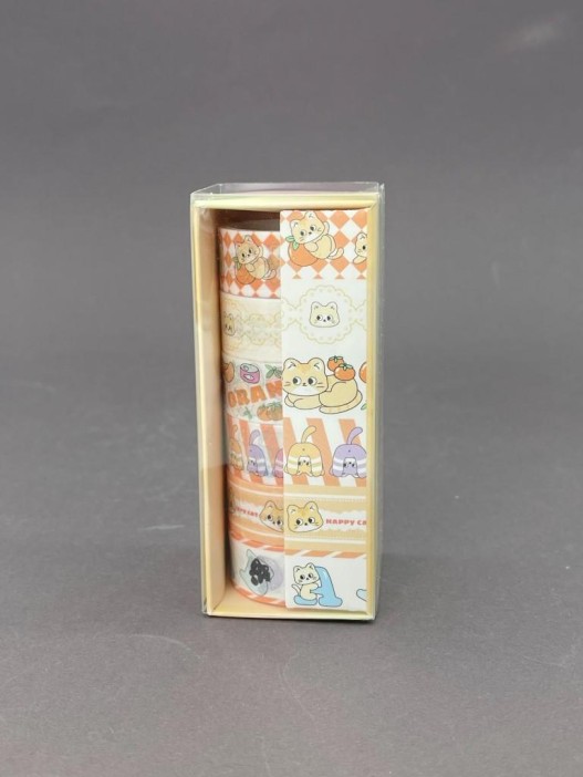 Набор декоративного скотча 6 шт. &quot;Funny buddies&quot;, orange (1,5см*2м) 