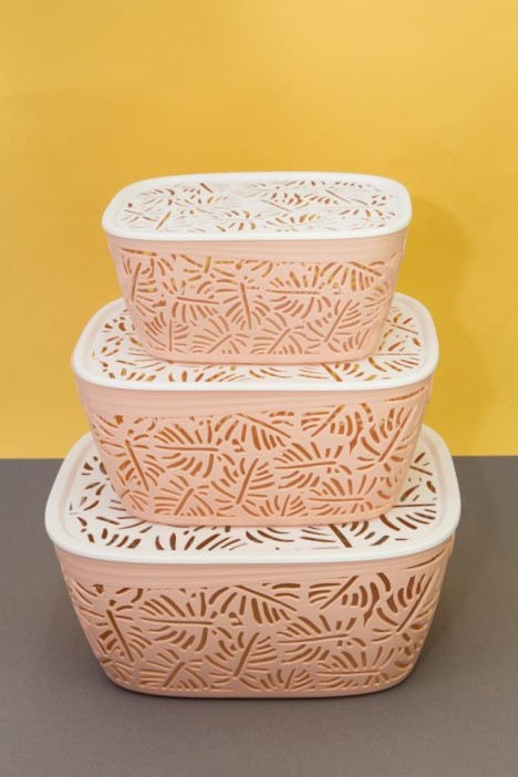 Корзина для хранения &quot;Leaves&quot;, medium pink 