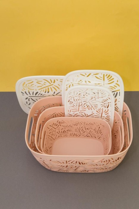 Корзина для хранения &quot;Leaves&quot;, medium pink 