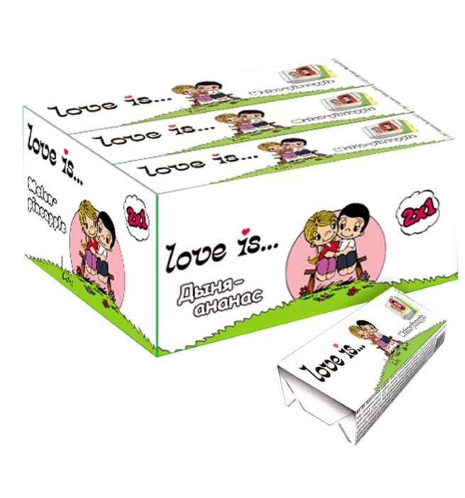 Жевательная конфета "Love is" Дыня-ананас 25 г 