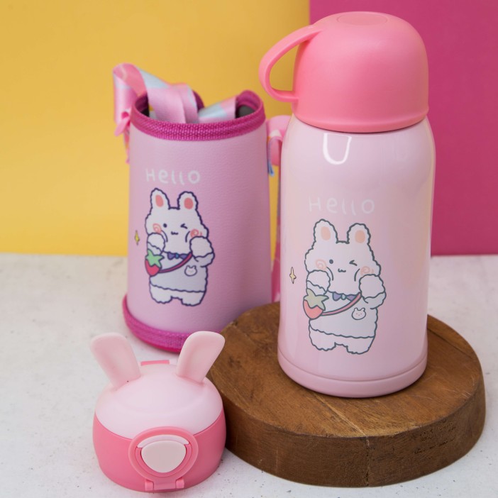 Термос "Hare ears hare", pink (500 ml) 