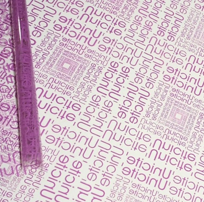 Пленка &quot;Буквы&quot; фуксия, 70см*10ярд 