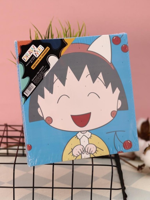 Картина по номерам на подрамнике Draw Me! «Cheerful girl», (20*20 см) 