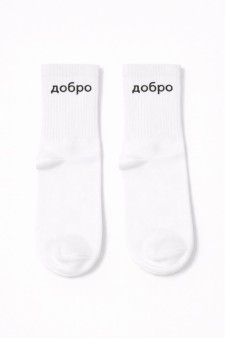 Носки женские "Добро", белые, р. 35-40