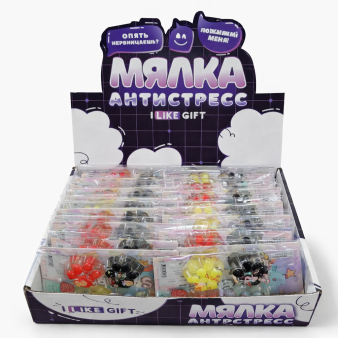 Набор мялок-антисресс 4 шт. «Табби лапки», шоу-бокс 16 шт.