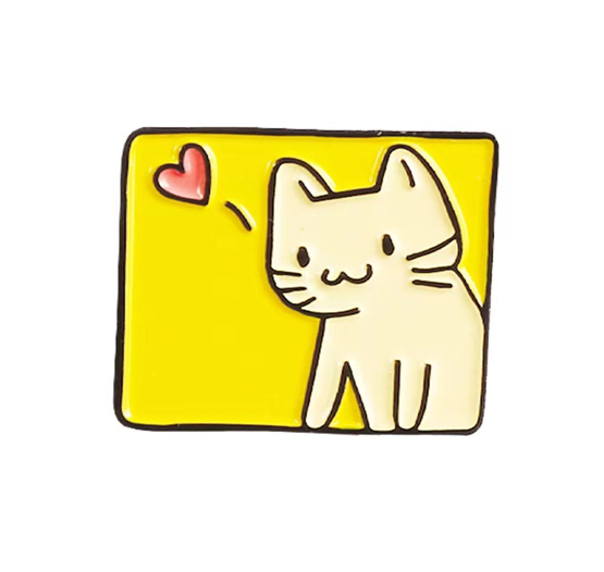 Значок металлический iLikeGift &quot;Cat in love&quot; 