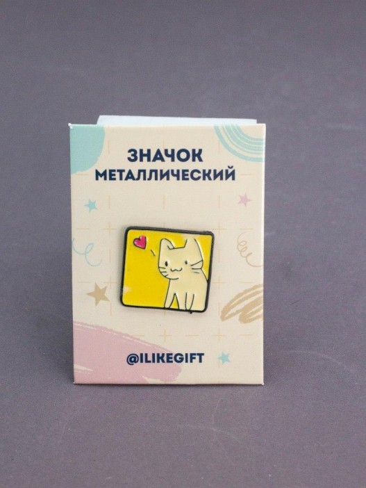 Значок металлический iLikeGift &quot;Cat in love&quot; 