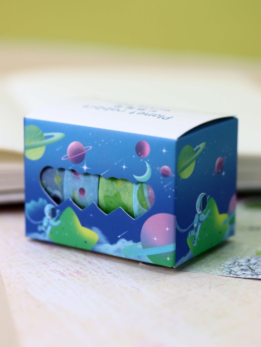 Набор декоративного скотча «Астронавт», синий 