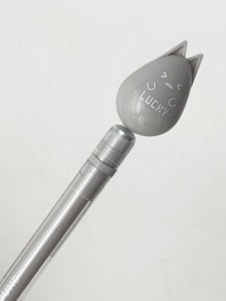 Ручка с магнитной насадкой "Lucky kitten", grey