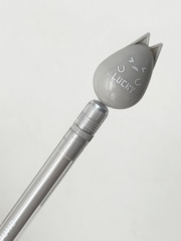Ручка с магнитной насадкой "Lucky kitten", grey