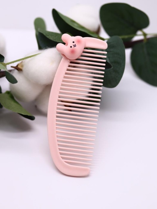 Расческа "Веселые друзья, зайцы", розовая 