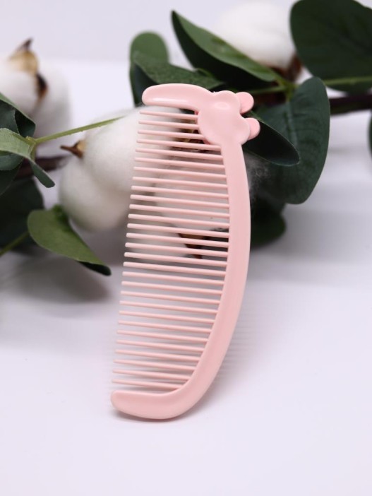 Расческа "Веселые друзья, зайцы", розовая 