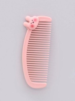 Расческа "Веселые друзья, зайцы", розовая