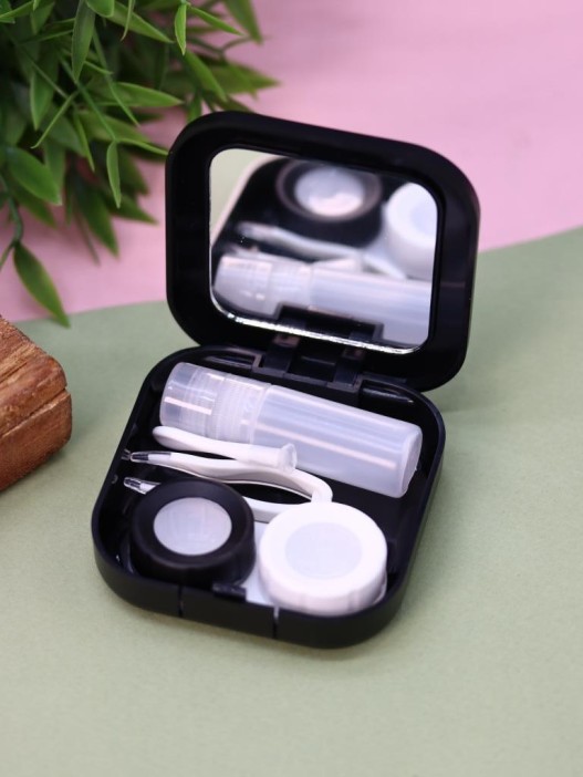 Контейнер для линз «Dog», mops black 