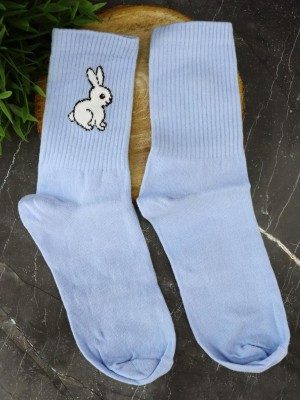 Носки женские "Cute bunny", р. 35-40, голубой
