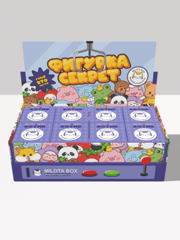 Комплект фигурок-секрет MilotaBox "Милый котик", (3 см) - 8шт., цветной шоу-бокс