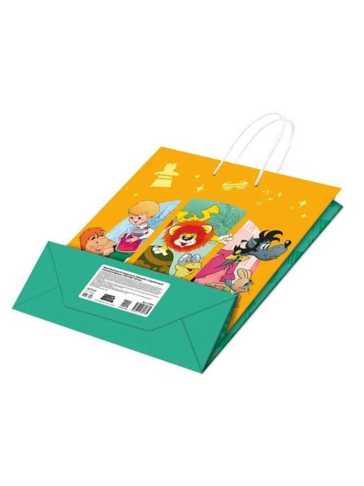 Пакет подарочный XL 31.5*38*15.5см &quot;Союзмультфильм. Доставка тортиков&quot; 