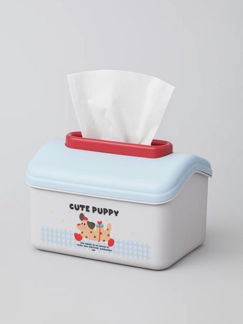 Салфетница "Nice plaid", blue, пластик (18.5*12*13.5 см) 