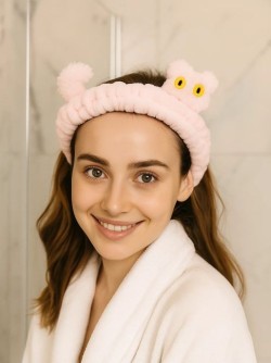 Повязка на голову GIRLY "Yellow eyed cat", pink