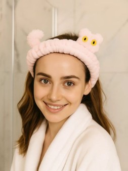 Повязка на голову GIRLY "Yellow eyed cat", pink