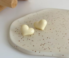 Серьги-клипсы GIRLY "Hearts", white