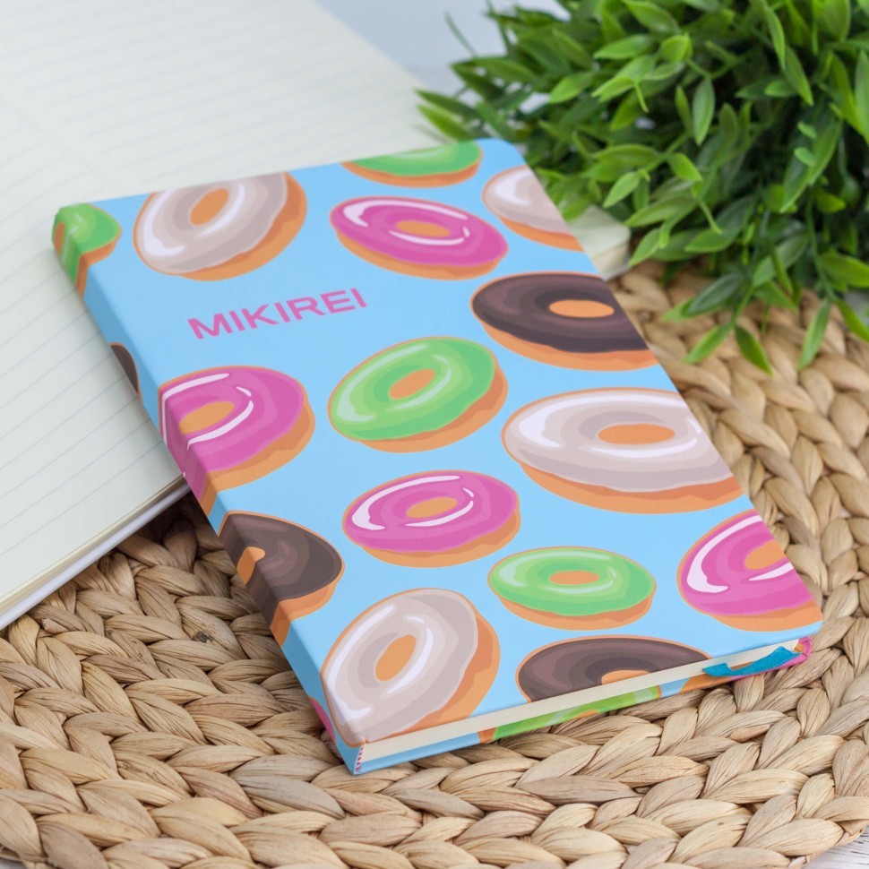 Блокнот (A5) "Many donuts", blue (14.5*21)