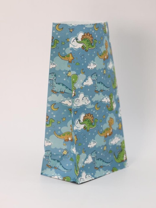 Набор подарочных пакетов+наклейки (6 шт.) &quot;Dinosaur party&quot;, 24*13*8 