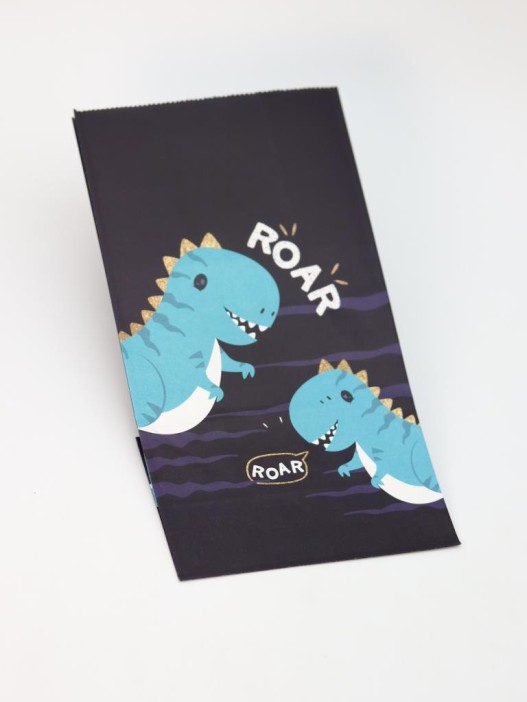 Набор подарочных пакетов+наклейки (6 шт.) &quot;Dinosaur party&quot;, 24*13*8 