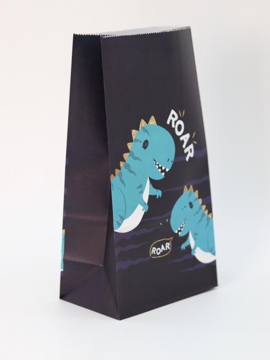 Набор подарочных пакетов+наклейки (6 шт.) &quot;Dinosaur party&quot;, 24*13*8 