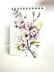 Блокнот "Цветы", 10 х 15 см, 50 листов, деревянная обложка 