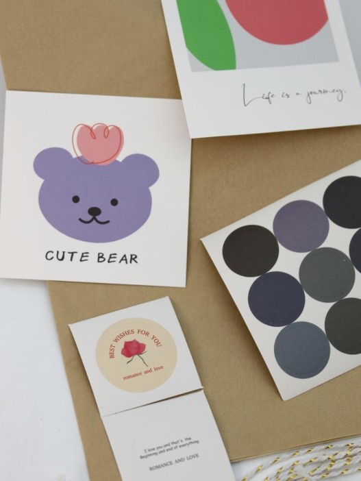 Упаковочный набор для подарков (2 листа+лента+открытка+5 наклеек)&quot;Earthy harmony&quot;,50x70см 