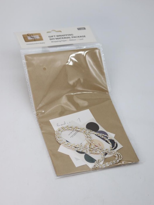 Упаковочный набор для подарков (2 листа+лента+открытка+5 наклеек)&quot;Earthy harmony&quot;,50x70см 