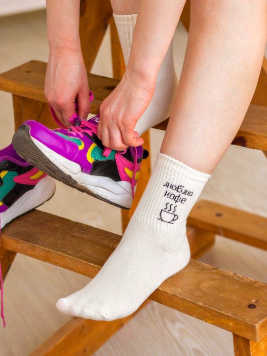 Носки женские &quot;Люблю кофе&quot;, р. 35-40 