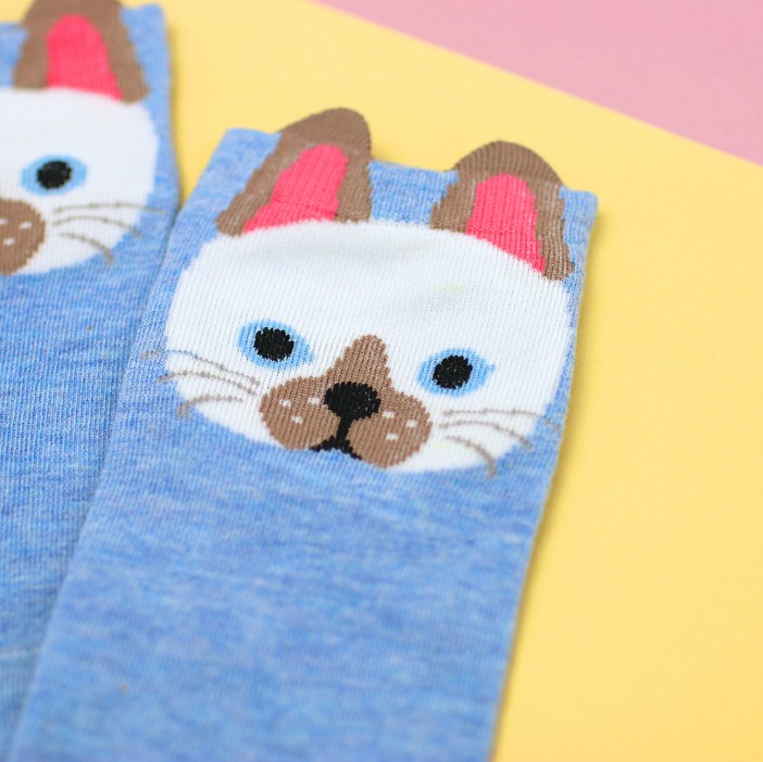 Носки "Котик", blue 