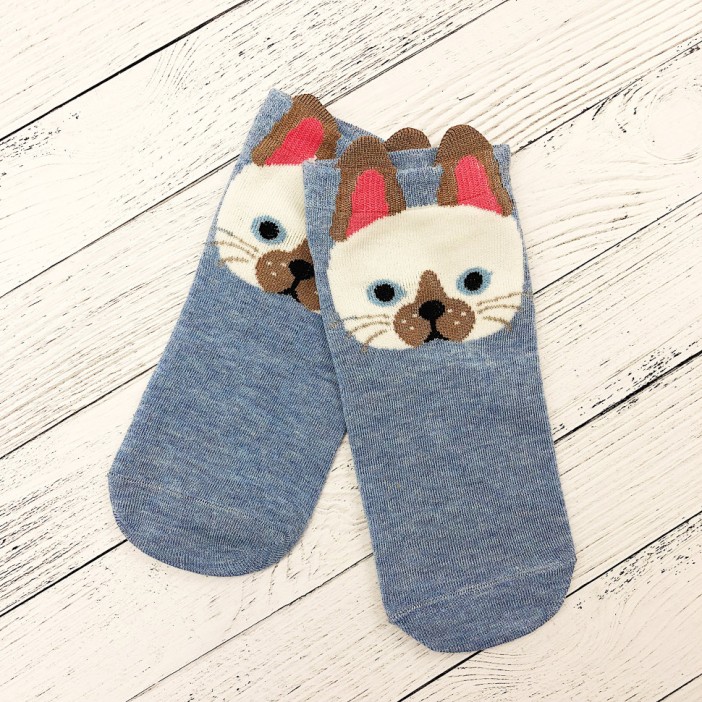 Носки "Котик", blue 
